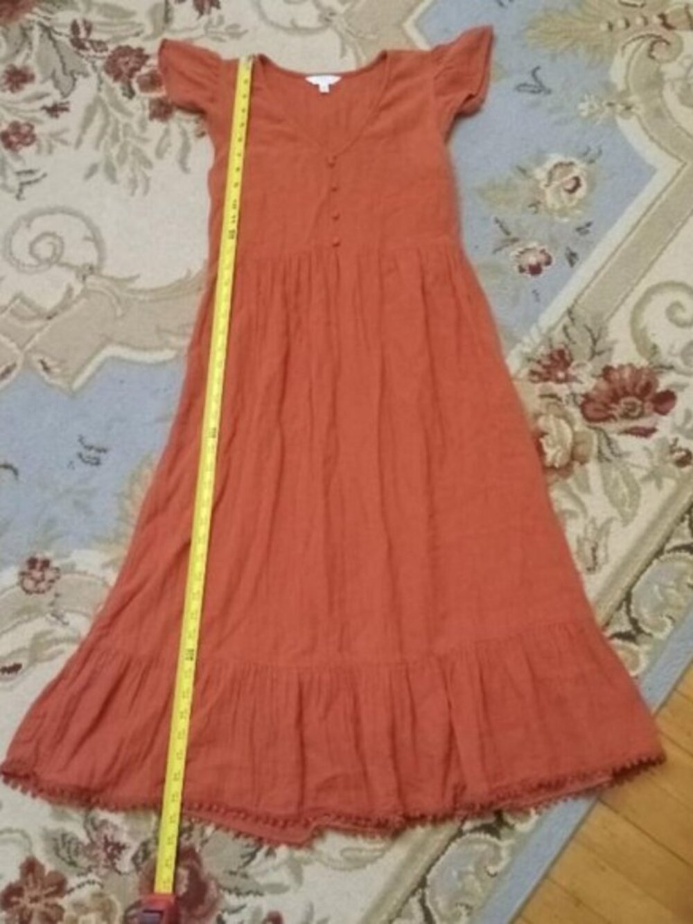 Rust colored casual dress  size S - Picture 2 of 5